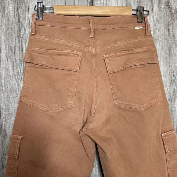 Mother Cargo Jeans Straight Leg High Rise The Rambler Ginger Size 26